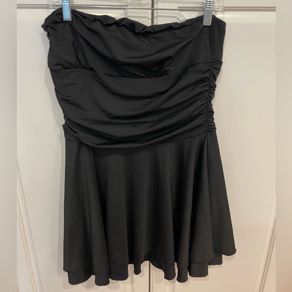 Black strapless mini dress size large